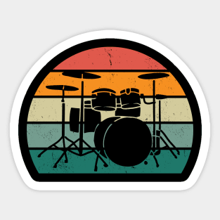 crazy drums retro metalrockpop style Sticker